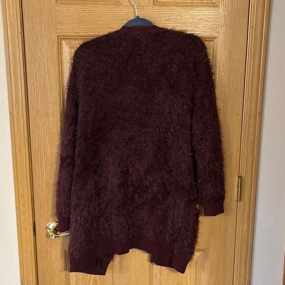 NWT Matilda Jane Friends Forever Meagan Cardigan Purple Fuzzy Open Front Medium - Picture 7 of 7